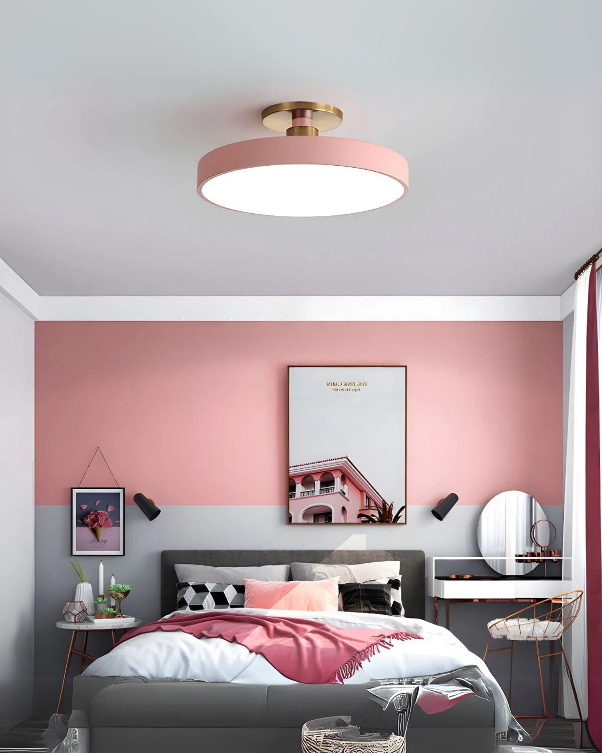 Lampa Sufitowa Półpłaska | Nowoczesny, Minimalistyczny Design z Ciepłym Oświetleniem LED