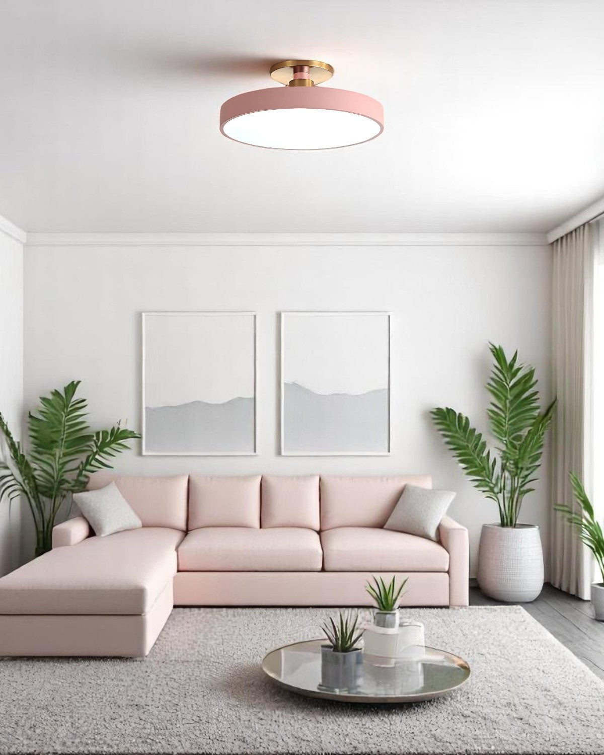 Lampa Sufitowa Półpłaska | Nowoczesny, Minimalistyczny Design z Ciepłym Oświetleniem LED