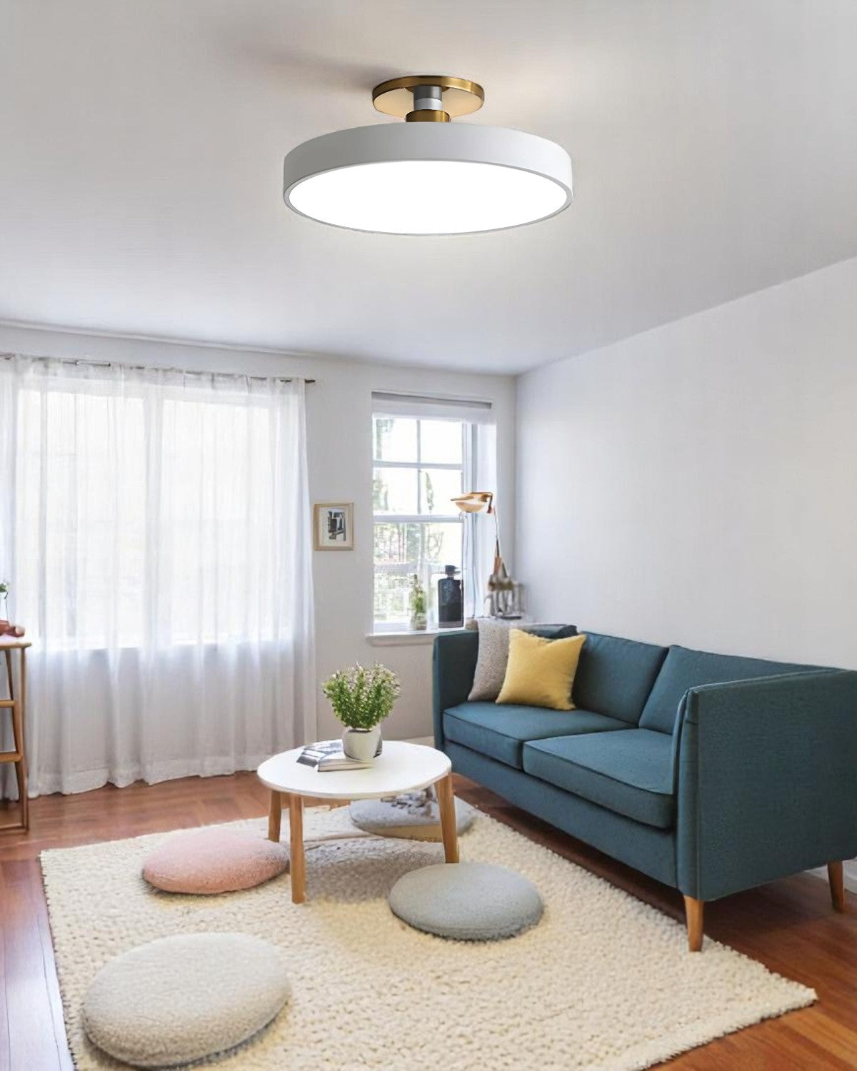 Lampa Sufitowa Półpłaska | Nowoczesny, Minimalistyczny Design z Ciepłym Oświetleniem LED
