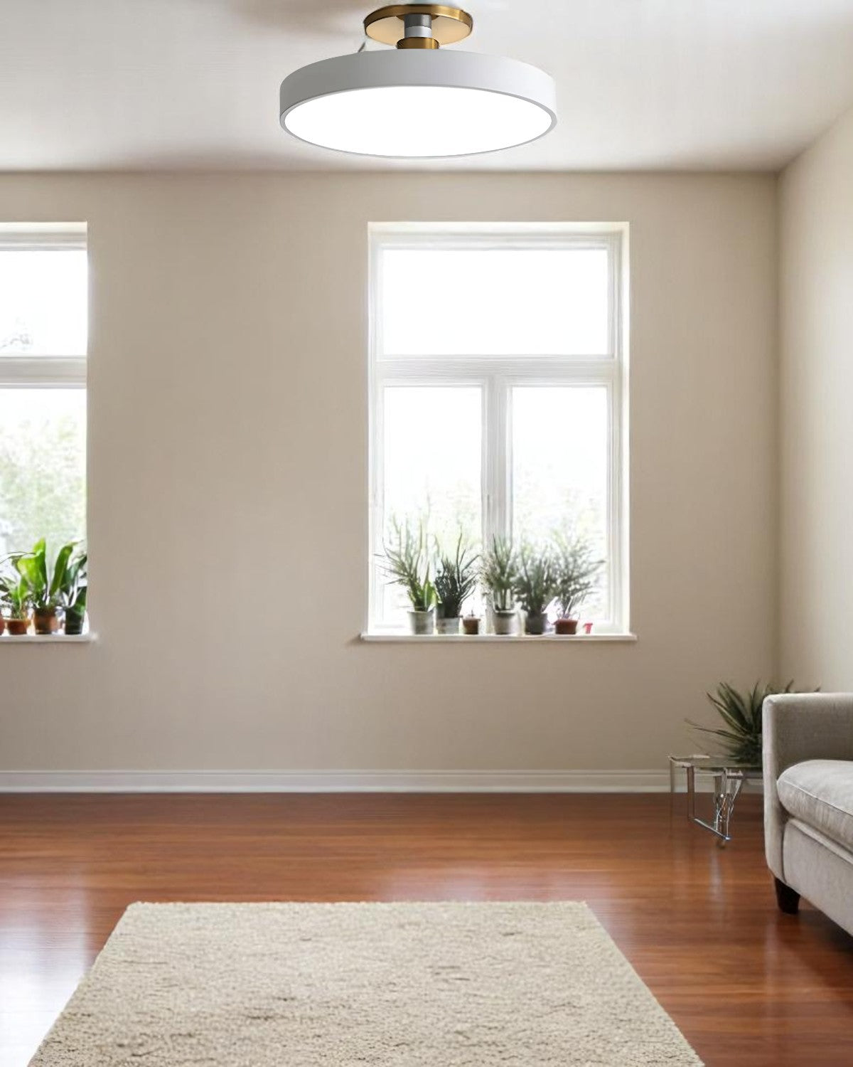 Lampa Sufitowa Półpłaska | Nowoczesny, Minimalistyczny Design z Ciepłym Oświetleniem LED