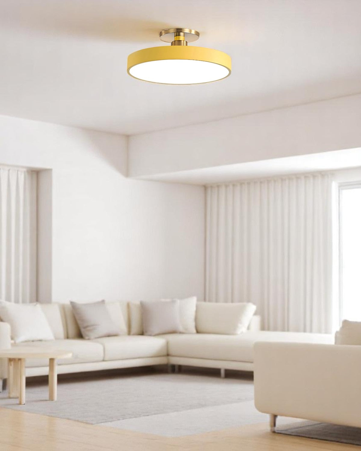Lampa Sufitowa Półpłaska | Nowoczesny, Minimalistyczny Design z Ciepłym Oświetleniem LED
