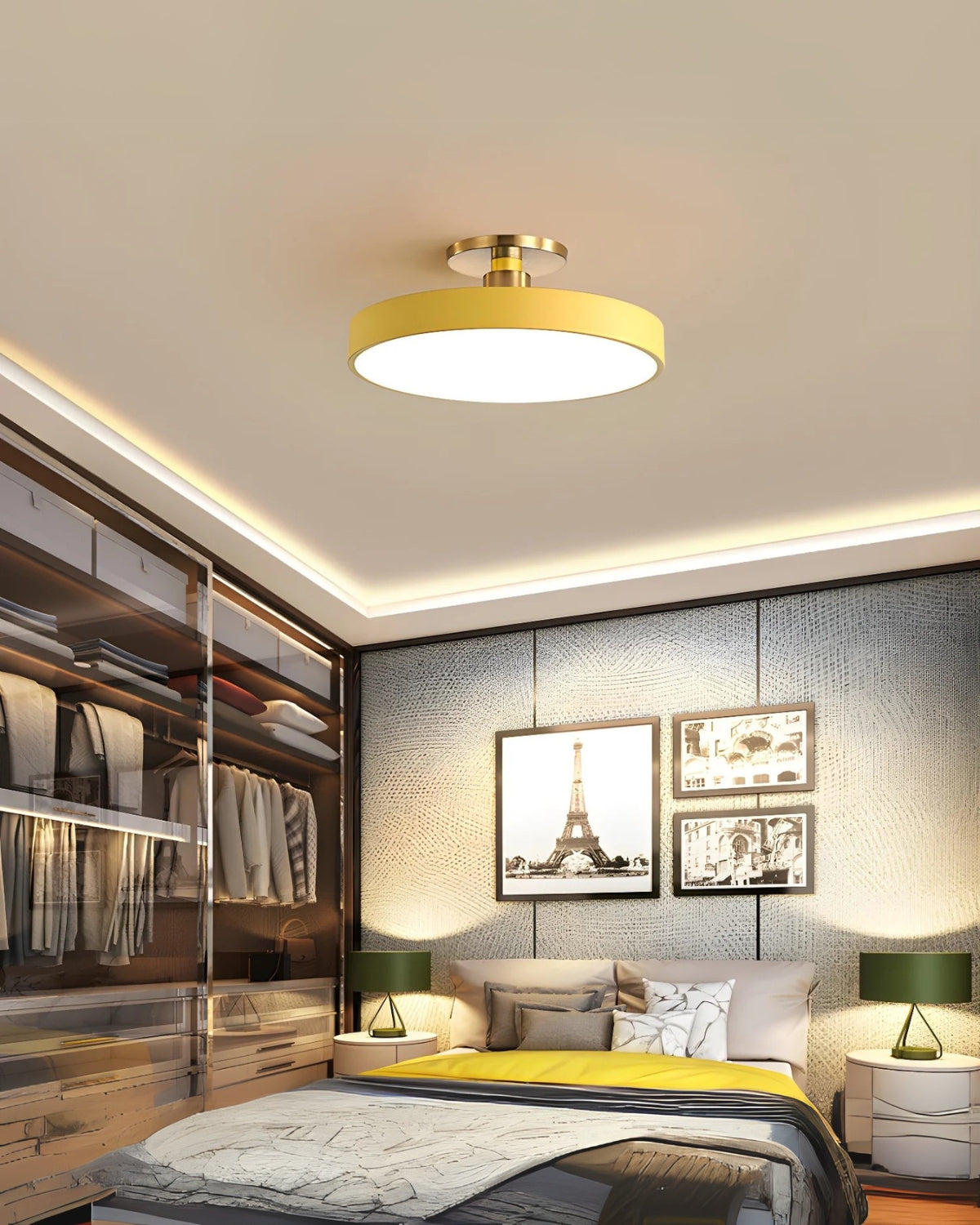 Lampa Sufitowa Półpłaska | Nowoczesny, Minimalistyczny Design z Ciepłym Oświetleniem LED