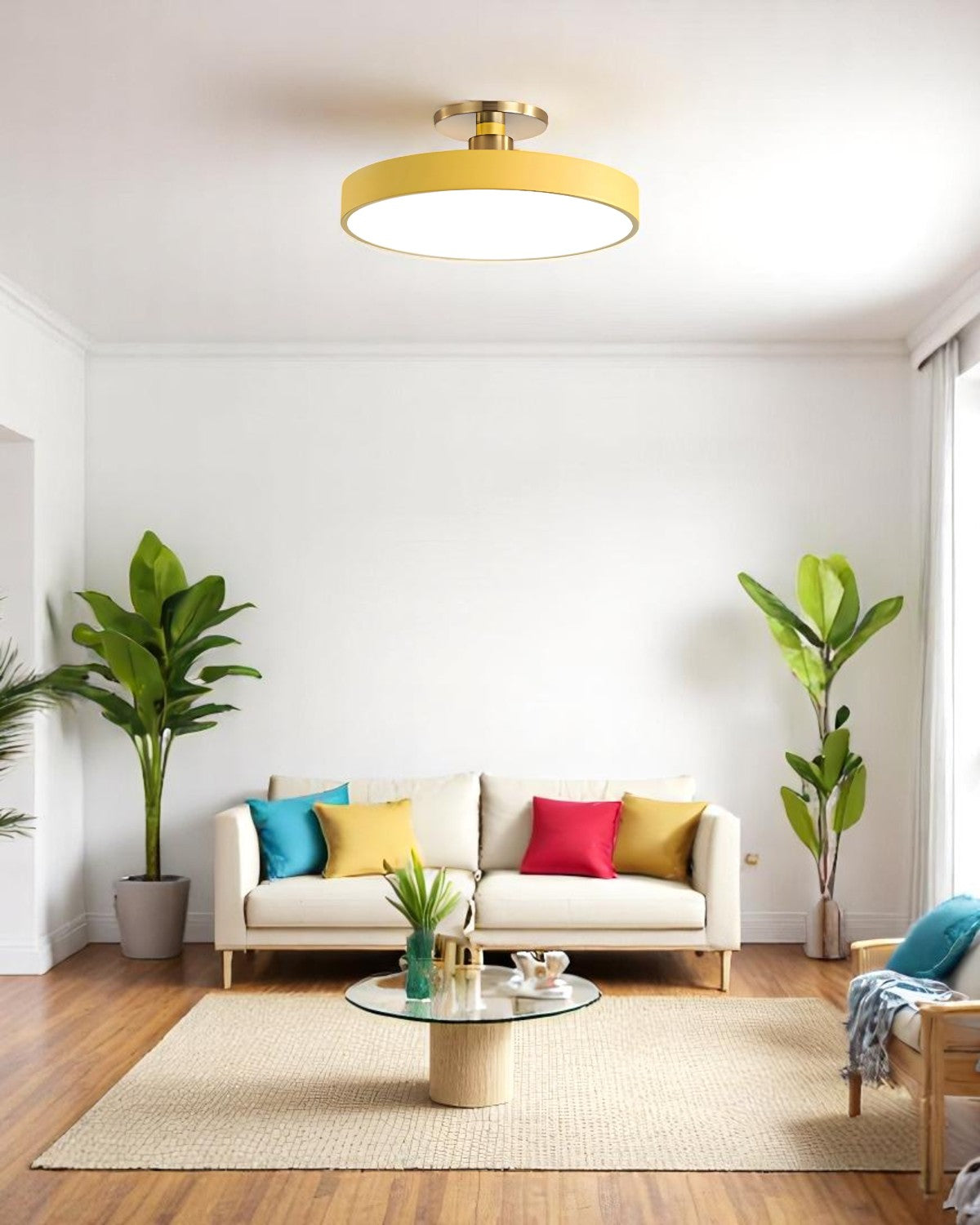 Lampa Sufitowa Półpłaska | Nowoczesny, Minimalistyczny Design z Ciepłym Oświetleniem LED